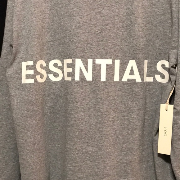 nwt gray fear of god essentials oversized L/s - Picture 5 of 6